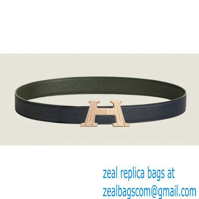 Hermes H Take Off belt buckle & Reversible leather strap 32 mm 15 2023